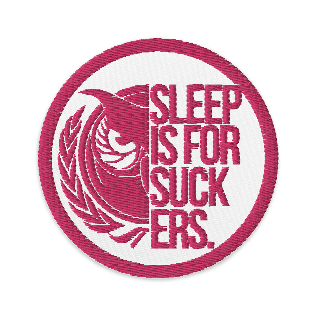 Pink Embroidered Patch