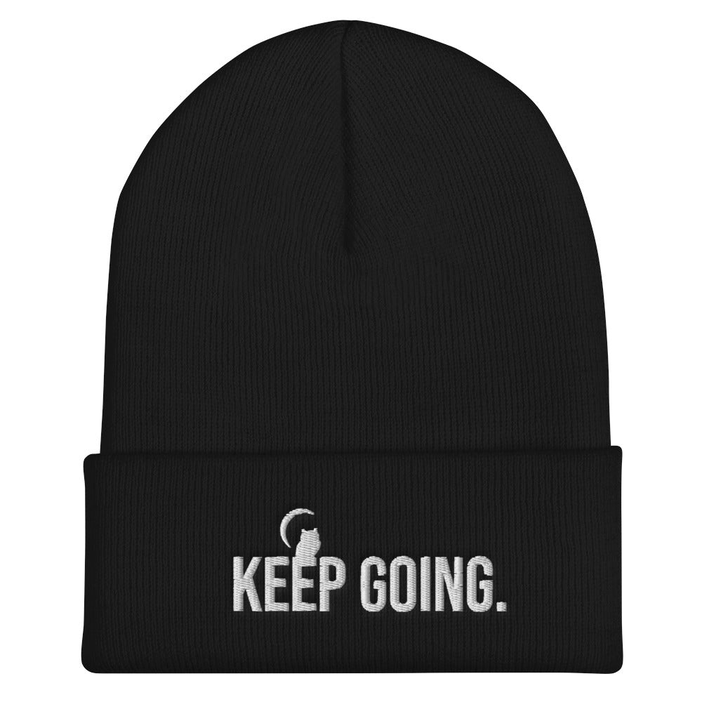 KEEP GOING Cuffed Beanie