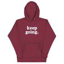 Load image into Gallery viewer, Keep Going Fun Font Unisex Hoodie
